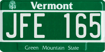 VT license plate JFE165
