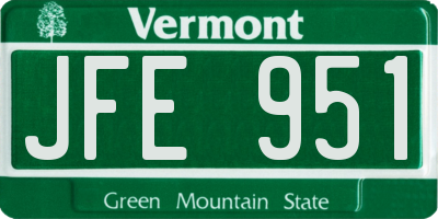 VT license plate JFE951