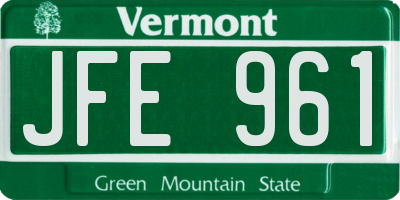 VT license plate JFE961