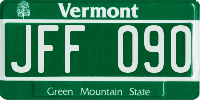VT license plate JFF090