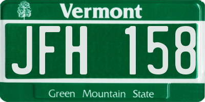 VT license plate JFH158