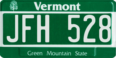 VT license plate JFH528