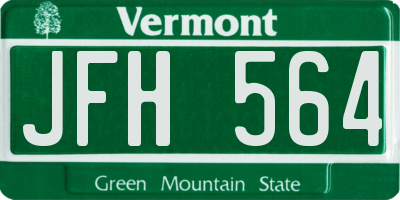 VT license plate JFH564