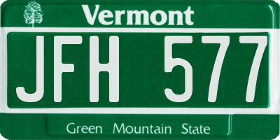 VT license plate JFH577