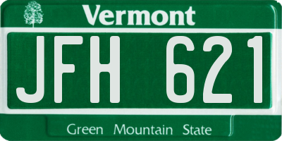 VT license plate JFH621