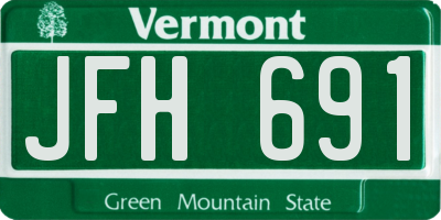 VT license plate JFH691