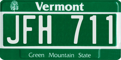 VT license plate JFH711