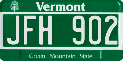 VT license plate JFH902