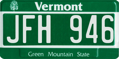 VT license plate JFH946