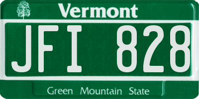 VT license plate JFI828