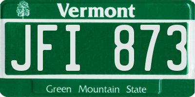 VT license plate JFI873