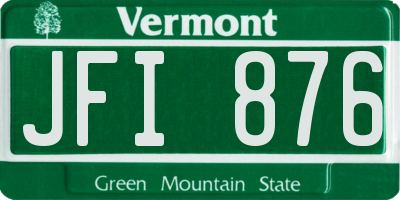 VT license plate JFI876