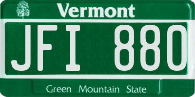 VT license plate JFI880