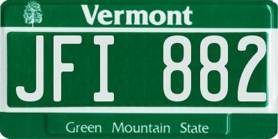VT license plate JFI882