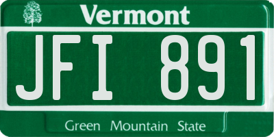 VT license plate JFI891