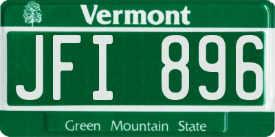 VT license plate JFI896