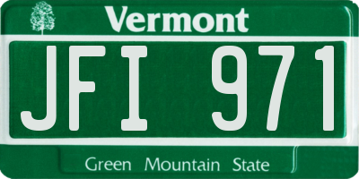 VT license plate JFI971
