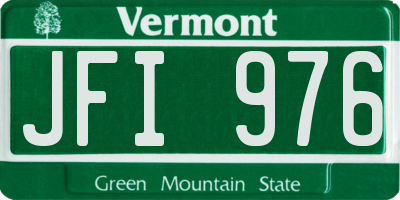 VT license plate JFI976