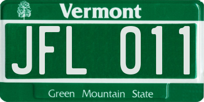 VT license plate JFL011