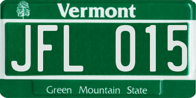 VT license plate JFL015