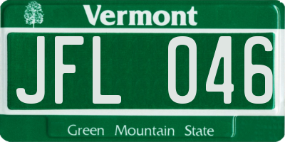 VT license plate JFL046