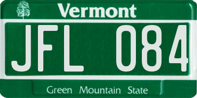 VT license plate JFL084