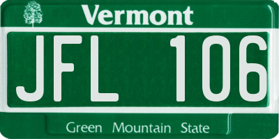 VT license plate JFL106