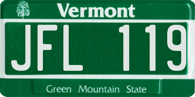 VT license plate JFL119