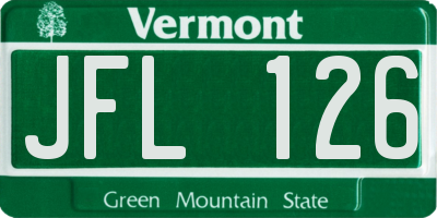 VT license plate JFL126