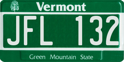 VT license plate JFL132