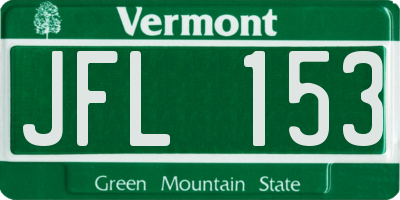 VT license plate JFL153