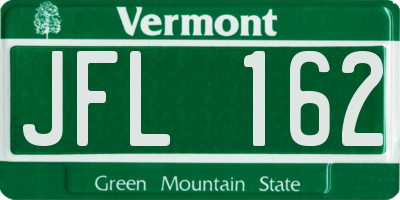 VT license plate JFL162