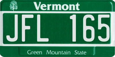 VT license plate JFL165