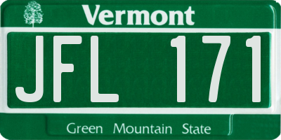 VT license plate JFL171