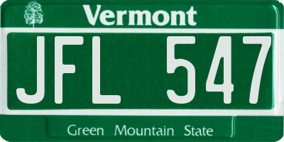 VT license plate JFL547