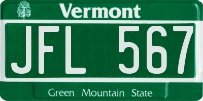 VT license plate JFL567