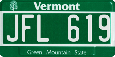 VT license plate JFL619