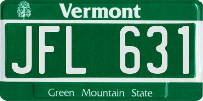 VT license plate JFL631