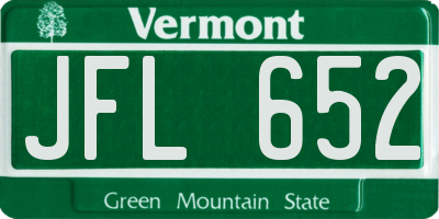 VT license plate JFL652