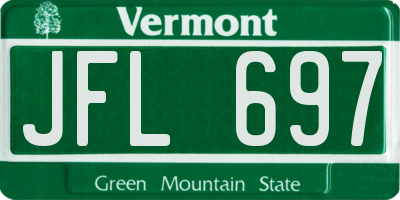 VT license plate JFL697
