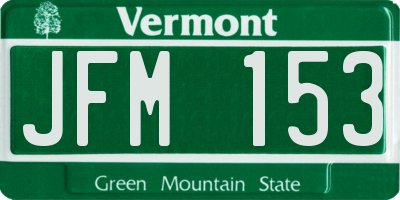 VT license plate JFM153