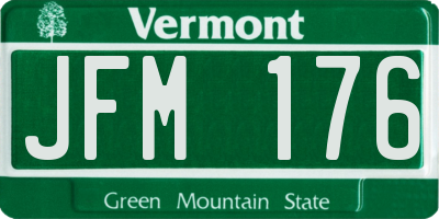 VT license plate JFM176