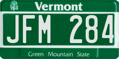 VT license plate JFM284
