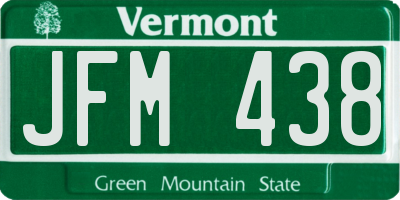 VT license plate JFM438