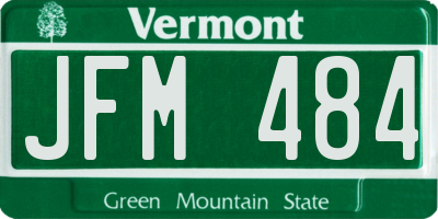 VT license plate JFM484