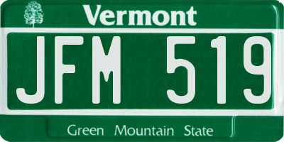 VT license plate JFM519