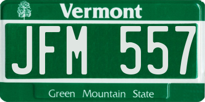 VT license plate JFM557