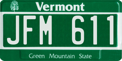 VT license plate JFM611