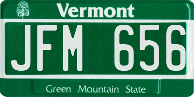 VT license plate JFM656