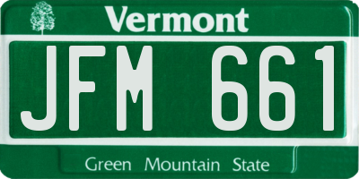 VT license plate JFM661